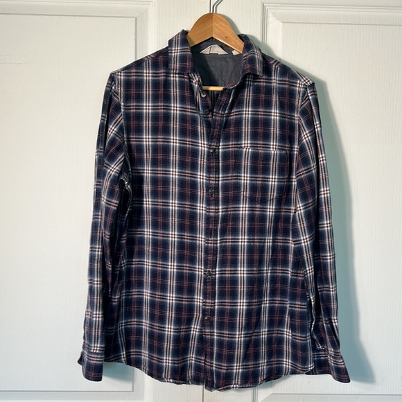 HUDSON NORTH MEN PLAID COTTON SHIRT IN SIZE MEDIUM - Picture 2 of 5